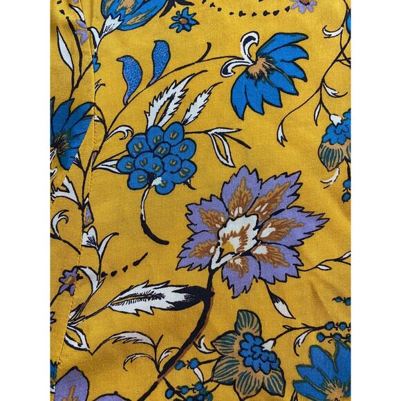 Silence and Noise (Urban Outfitters) Yellow Floral Print Dress Size Small - Picture 3 of 10